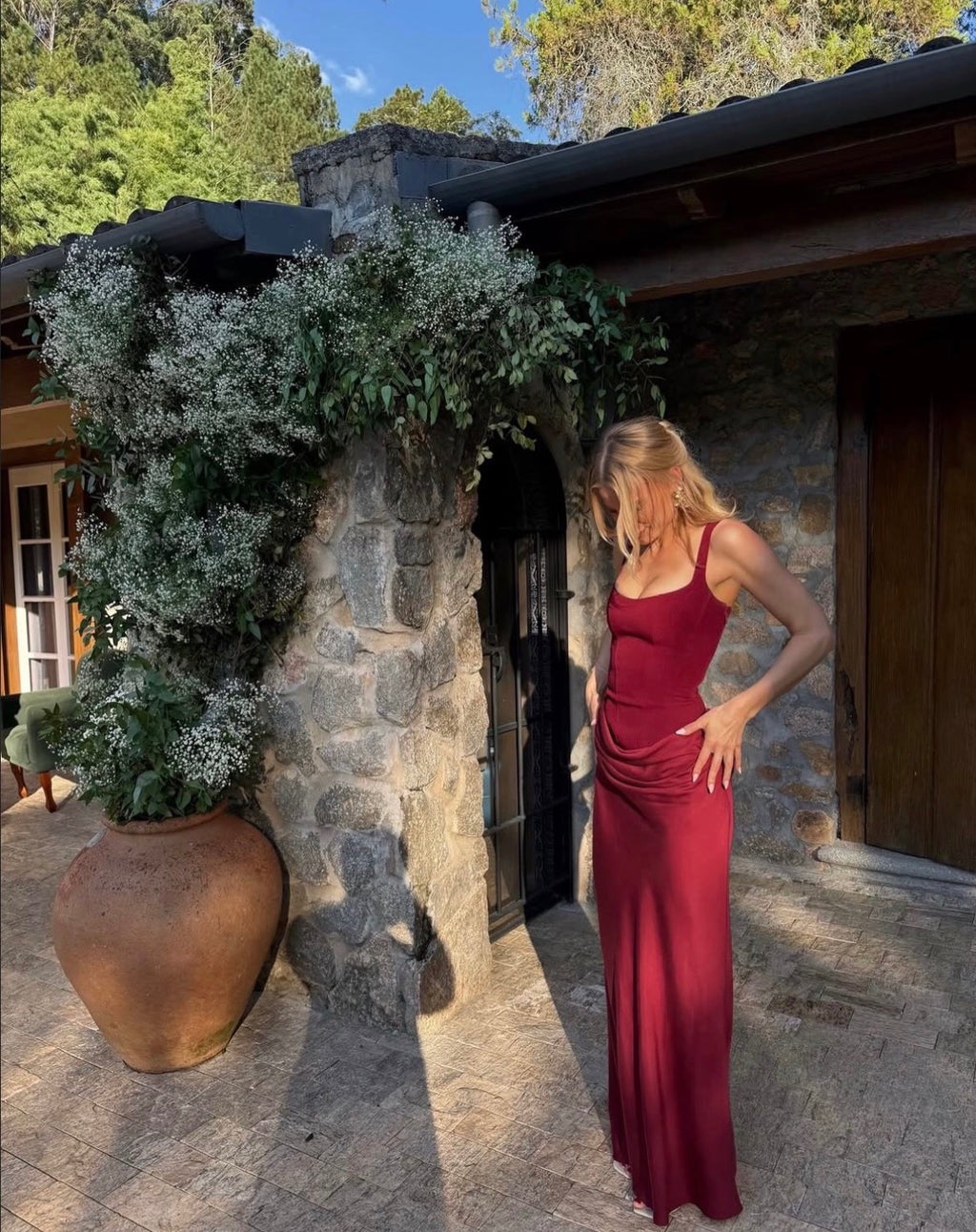 Babyboo Cornelia Maxi Dress in Burgundy