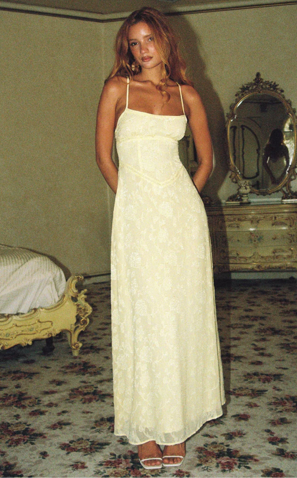 Princess Polly South Of France Maxi Dress Yellow