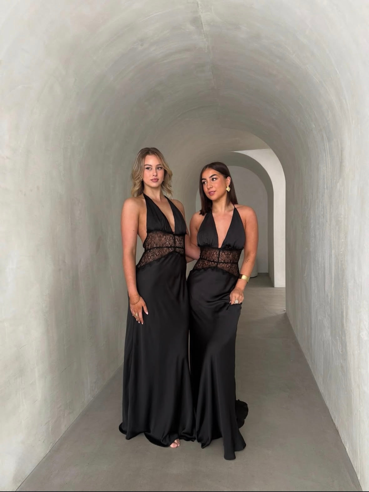 Meshki Dinah Lace And Satin Maxi