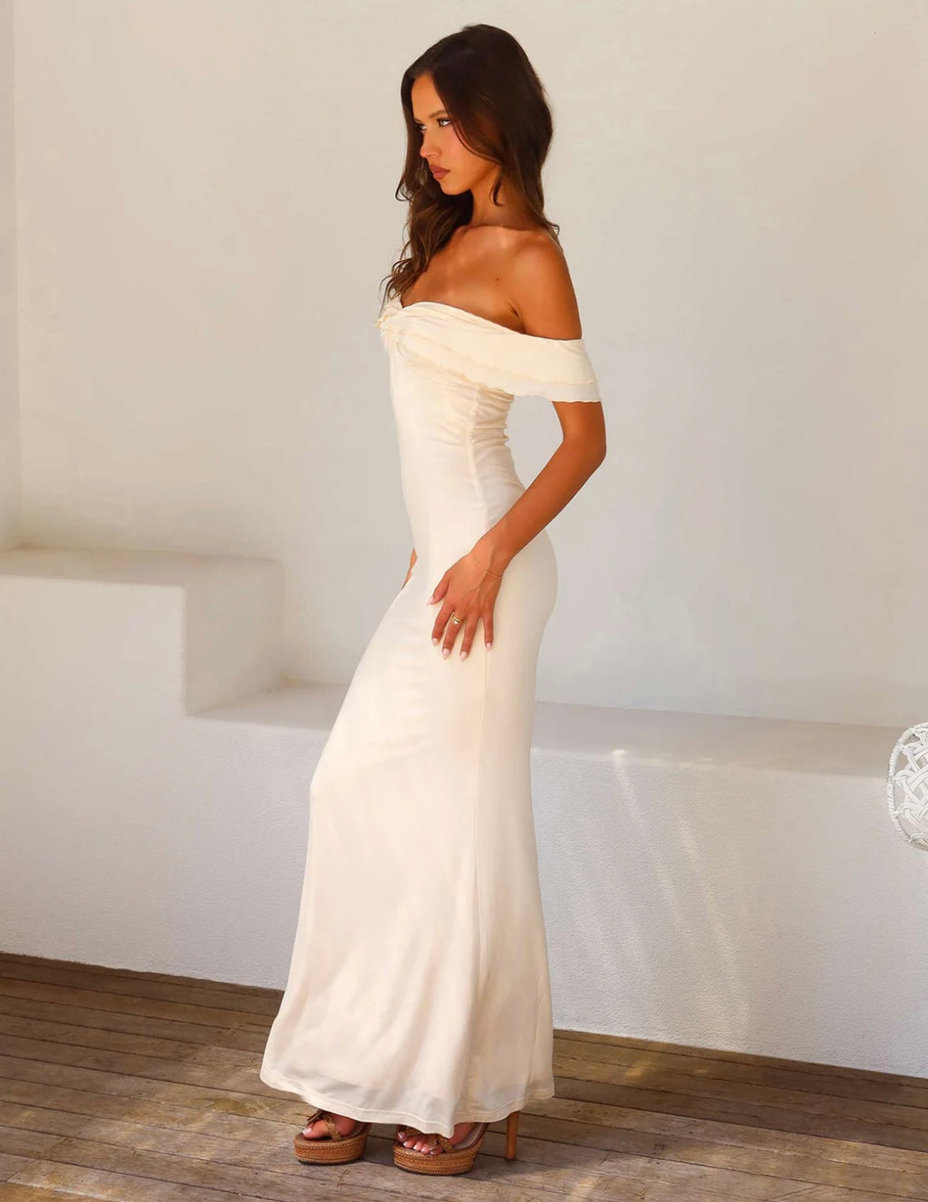 Tiger Mist Denali Maxi Dress in Bone