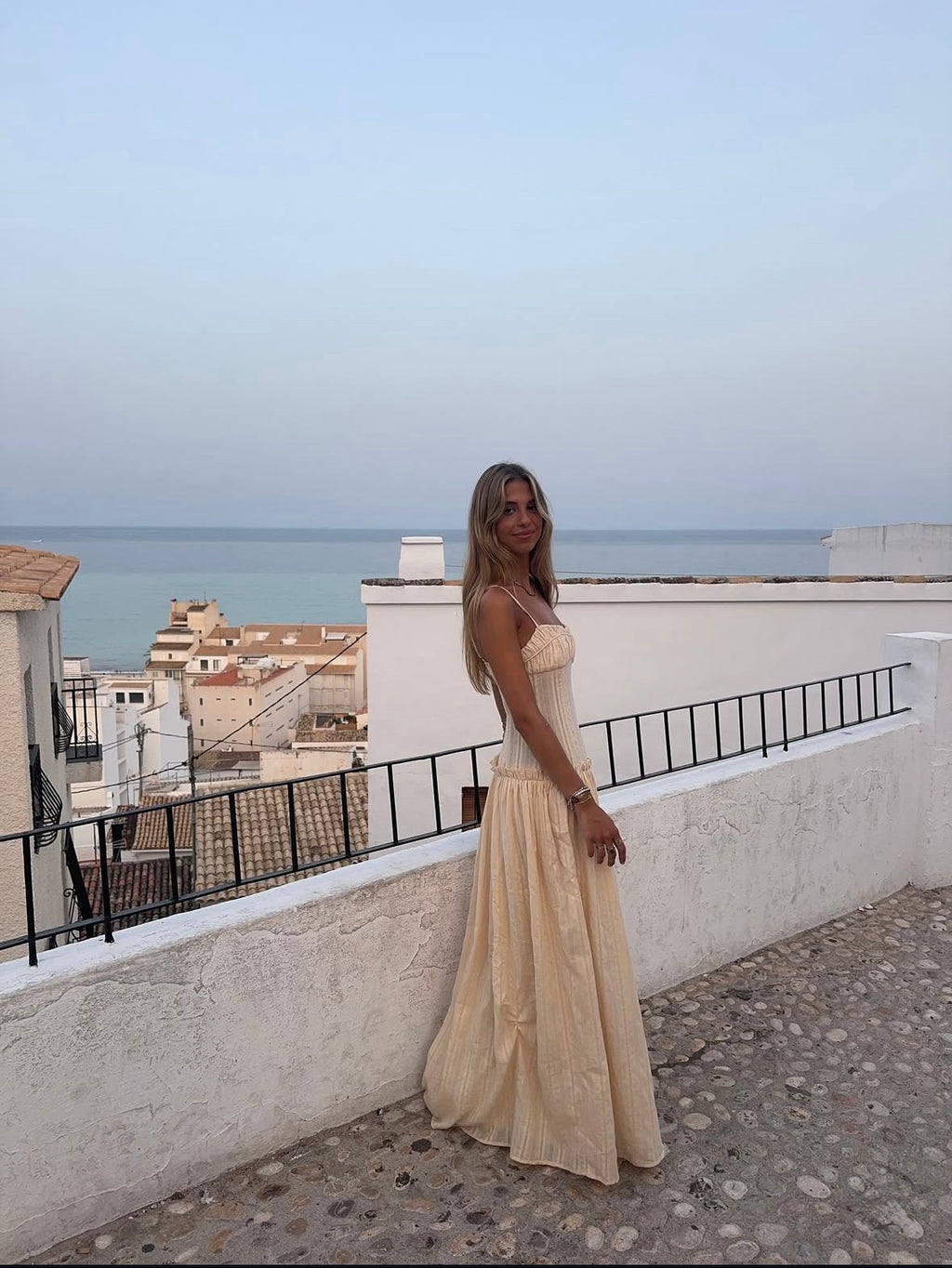 Peppermayo Jacinda Drop Waist Maxi in Cream